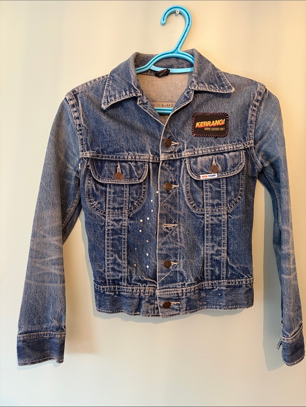 Vintage Denim Jacket with Faux Fur Back